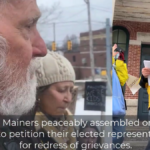 Midcoast Maine peaceably assembled at the Knox County Courthouse